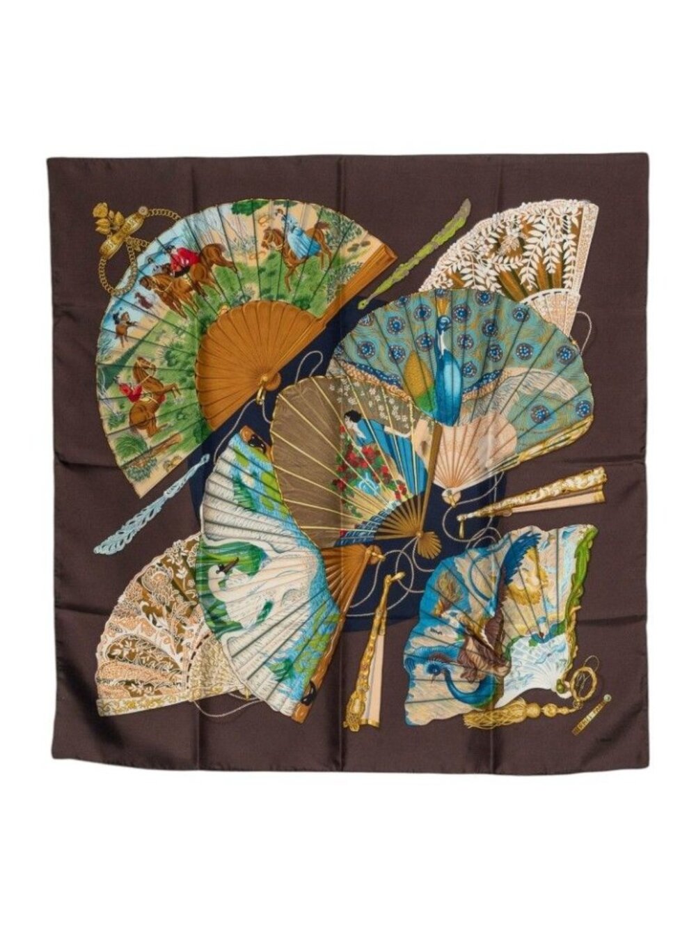 Hermes Carre 90 Brise de Charme Enchanting Breeze Scarf Large Multicolor Silk